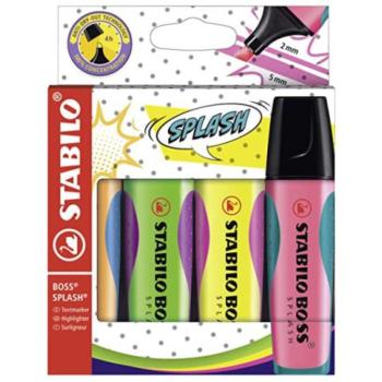 Stabilo: BOSS SPLASH szövegkiemelő 2-5mm-es 4db-os szett kép