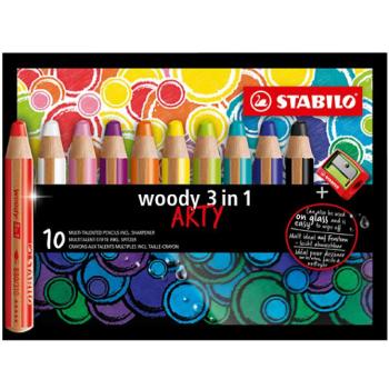 Stabilo Woody 3in1 ARTY színes ceruza szett 10db-os kép