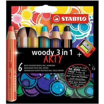 Stabilo Woody 3in1 ARTY színes ceruza szett 6db-os kép