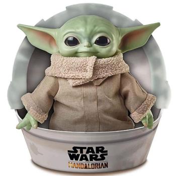 Star Wars Mandalorian Baby Yoda plüss figura 28cm - Mattel kép