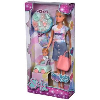 Steffi Love baba bébi autóval - Simba Toys kép