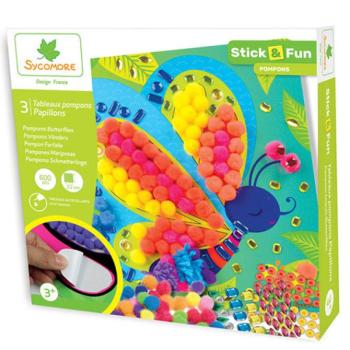 Stick'N Fun pom-pom pillangó készítő készlet kép