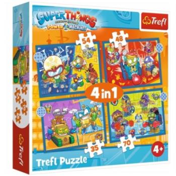 Super Things: Power Machines 4 az 1-ben 70-54-48-35db-os puzzle - Trefl kép