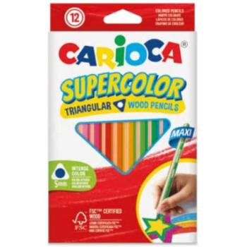 SuperColor háromszög alakú 12db-os maxi színesceruza készlet - Carioca kép