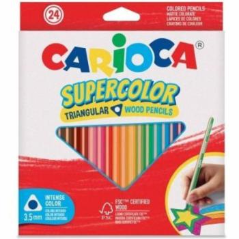 SuperColor háromszög alakú 24db-os színesceruza készlet - Carioca kép