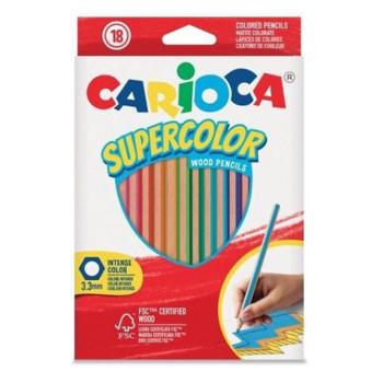 Supercolor színes ceruza 18db-os szett - Carioca kép