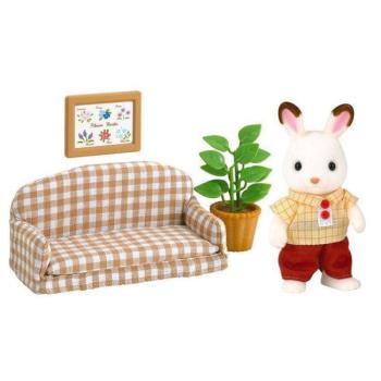 Sylvanian Families Csoki Nyuszi papa heverővel szett kép