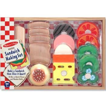 Szendvicskészítő fa játék szett - Melissa & Doug kép