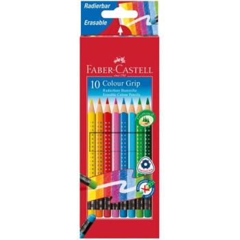 Színes ceruza 10db-os szett radírvéggel - Faber-Castell kép