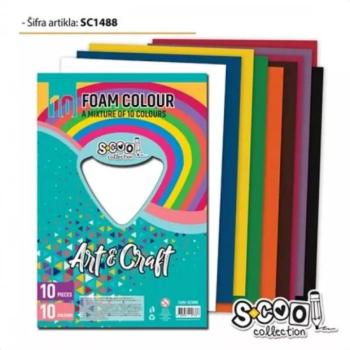 Színes dekorgumi lapok - A4, 10 darabos kép