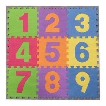 Színes szivacs puzzle számokkal - 9 db-os kép