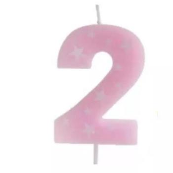 Színes születésnapi számgyertya, 6 cm - 2 kép