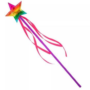 Szivárvány tündér pálca - 39,5 cm kép