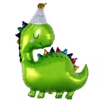 Szülinapos dinó alakú fólia lufi - 66 x 80 cm kép