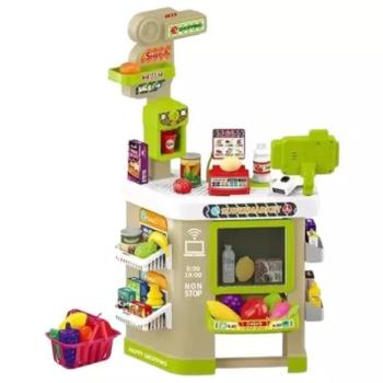 Szupermarket játékszett, 67 db-os - zöld, 87 cm kép
