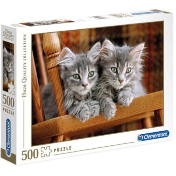 Szürke cicák a széken HQC 500db-os puzzle - Clementoni kép