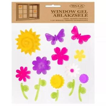 Tavaszi virágok ablakzselé - 20 x 20 cm kép