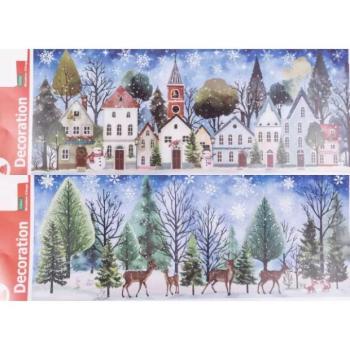 Téli mintás ablakmatrica - 53 x 20 cm, többféle kép