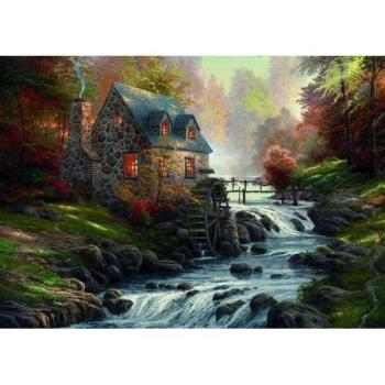 Thomas Kinkade: Cobblestone Mill, 1000 db-os puzzle kép