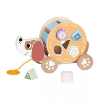 Tooky Toy: 2 az 1-ben húzható fa kutyus formaválogatóval kép
