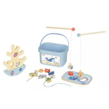 Tooky Toy: 3 az 1-ben játékdoboz ügyességi játékokkal kép