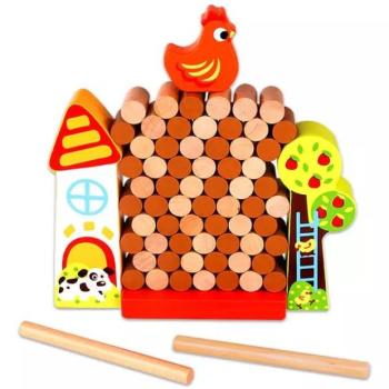 Tooky Toy: Farm mintás jenga játék kép