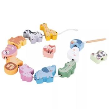 Tooky Toy: Felfűzhető vadállatok - 12 db állatkával kép