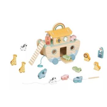 Tooky Toy: Húzható Noé bárkája fa állatkákkal kép