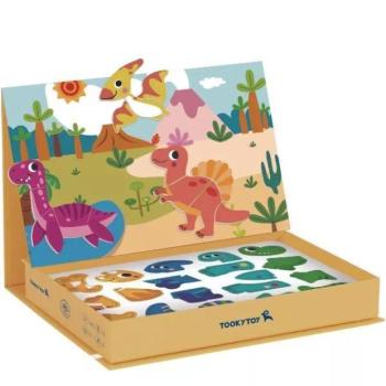 Tooky Toy: Mágneses puzzle dobozban - dinoszauruszok kép