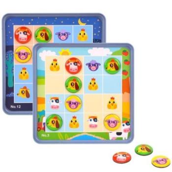 Tooky Toy: Mágneses sudoku fém dobozban - Élet a farmon kép