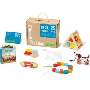 Tooky Toy: Montessori fa oktató játék szett - 25 db-os kép