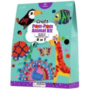 Tooky Toy: Pompomos állatfigura díszítő készlet kép