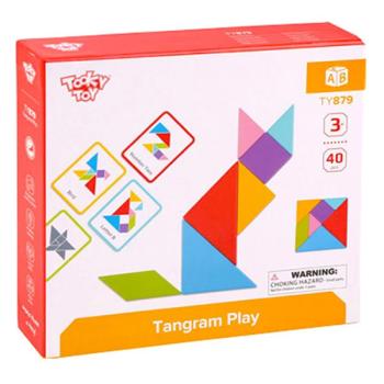 Tooky Toy: Tangram játék, fa kép