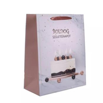 Torta mintás születésnapi ajándéktasak - 11 x 14 cm kép