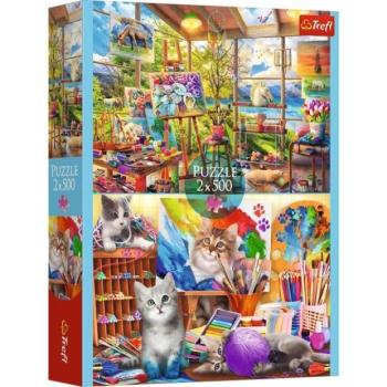 Trefl: A festészet művészete - 2 x 500 darabos puzzle kép