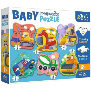 Trefl Baby: Az építkezésen puzzle szett kép