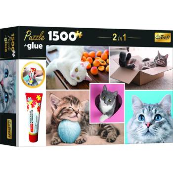 Trefl: Cicák puzzle - 1500 darabos + ragasztó kép