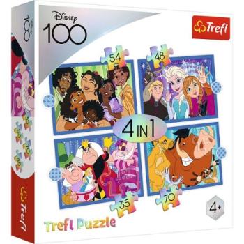 Trefl: Disney világa 4 az 1-ben puzzle - 35, 48, 54, 70 darabos kép