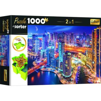 Trefl: Dubai éjszaka puzzle - 1000 darabos + szortírozó tálca kép