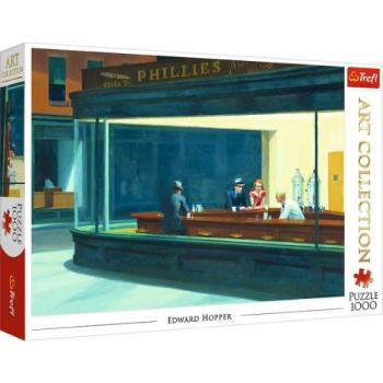 Trefl: Edward Hopper, Éjjeli baglyok puzzle - 1000 darabos kép