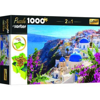 Trefl: Görögország, Santorini puzzle - 1000 darabos + szortírozó tálca kép