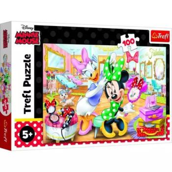 Trefl: Minnie egér, Minnie a szépségszalonban - 100 darabos puzzle kép
