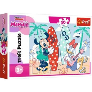 Trefl: Minnie és Daisy a tengerparton - 30 darabos puzzle kép