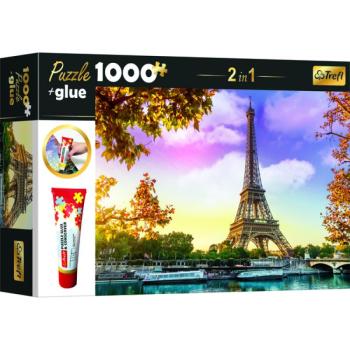 Trefl: Párizs, Eiffel torony puzzle - 1000 darabos + ragasztó kép