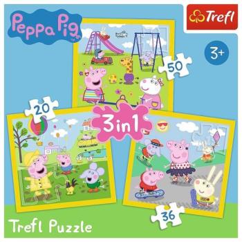 Trefl: Peppa boldog napja 3 az 1-ben puzzle kép