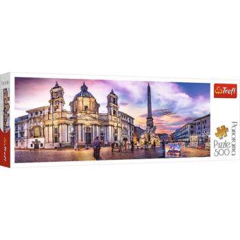 Trefl: Piazza Navona, Róma panoráma puzzle - 500 darabos kép