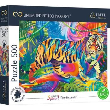 Trefl Prime: Színes tigris puzzle - 500 darabos kombinálható puzzle kép