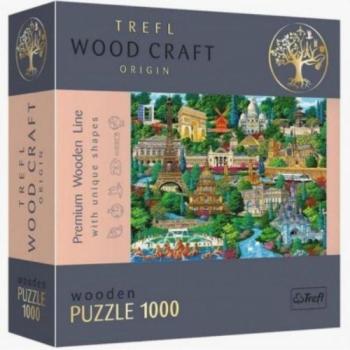 Trefl Puzzle Wood Craft: Híres francia helyek – 1000 darabos puzzle fából kép