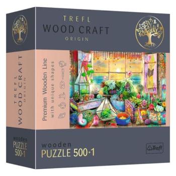 Trefl Puzzle Wood Craft: Tengerparti nyaraló - 500 + 1 darabos puzzle fából kép