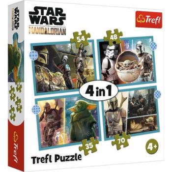 Trefl: Star Wars Mandalorian 4 az 1-ben puzzle - 35, 48, 54, 70 darabos kép